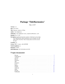 Package `TideHarmonics`