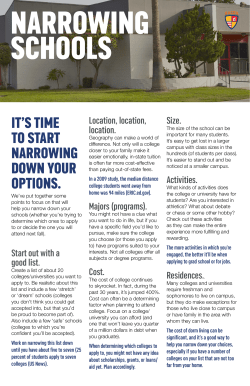 NARROWING SCHOOLS