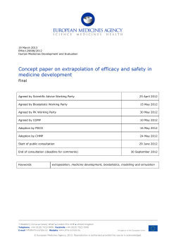Concept paper on extrapolation of efficacy and - EMA