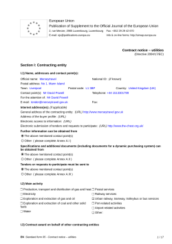 Ojeu Contract Notice