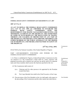 (Establishment) Act 2007