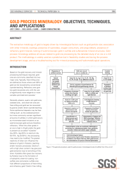 Gold Process Mineralogy