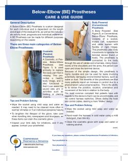 CPO Below-Elbow Prostheses - Comprehensive Prosthetics