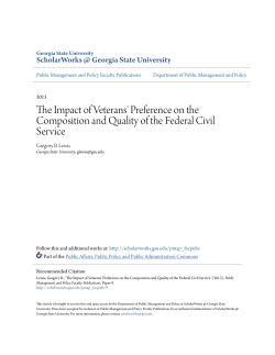 The Impact of Veterans` Preference on the Composition and Quality