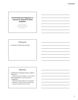 Practical Molecular Diagnostics in Lung Cancer