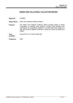 marks and collateral collection report