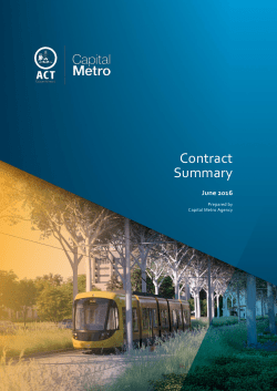 Contract Summary - Transport Canberra and City Services