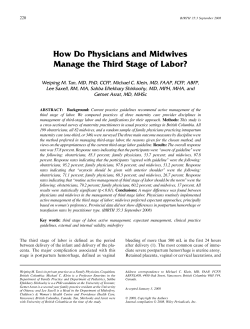How Do Physicians and Midwives Manage the Third Stage of Labor?