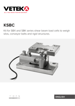 Kit for SBX and SBK series shear beam load cells to weigh silos