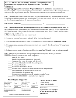 Comparing Types of Government Project