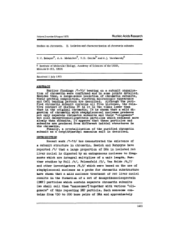 Studies an chromatin. n. Isolation and characterization of chromatin