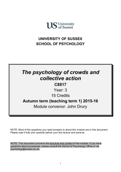 The psychology of collective action