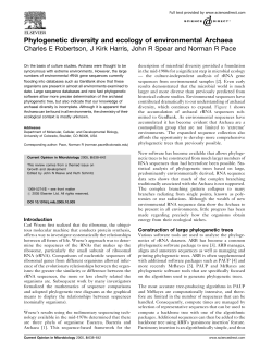 Phylogenetic diversity and ecology of environmental Archaea