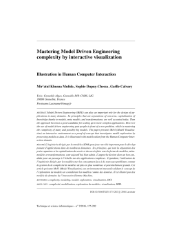 Mastering Model Driven Engineering complexity by interactive