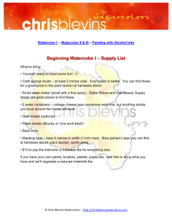 Beginning Watercolor I &ndash; Supply List