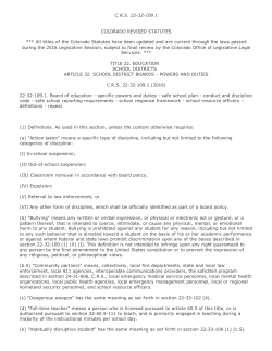 CRS 2232109.1 COLORADO REVISED STATUTES *** All titles of
