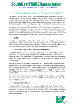 Save Trees – Use Hemp to Make Paper