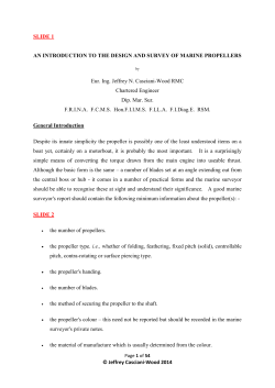 Introduction to the design and survey of marine propellers