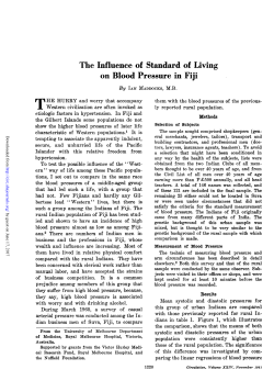 The Influence of Standard of Living on Blood Pressure