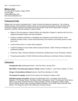 Melissa Hart - School of Journalism and Communication