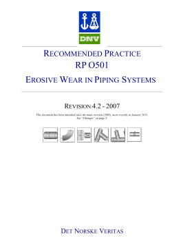 DNV-RP-O501: Erosive Wear In Piping Systems