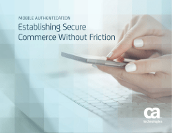 Mobile Authentication: Establishing Secure Commerce Without Friction