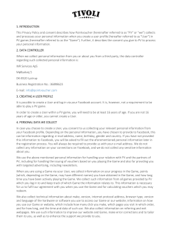 1. INTRODUCTION This Privacy Policy and consent describes how