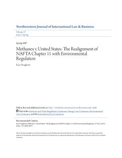 Methanex v. United States: The Realignment of NAFTA Chapter 11
