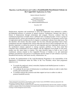 Land Resettlement and Livelihood Strategies: With an Application of