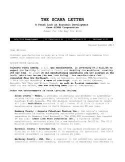 SCANA Letter - SCANA Corporation