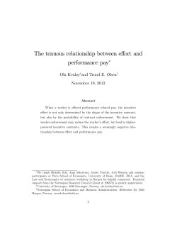 The tenuous relationship between effort and performance pay