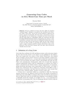 Generating Gray Codes in O(1) Worst