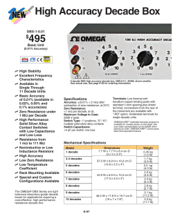 High Accuracy Decade Box