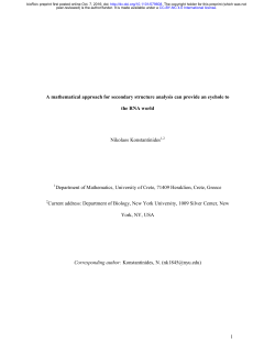 1 A mathematical approach for secondary structure