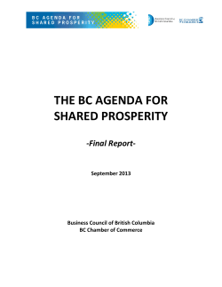 the bc agenda for shared prosperity