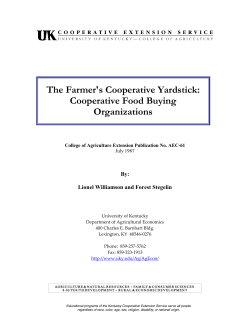 Cooperative Food Buying Organizations
