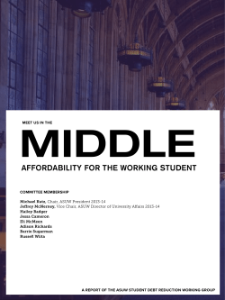 affordability for the working student