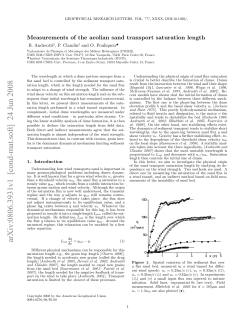 Measurements of the aeolian sand transport saturation length