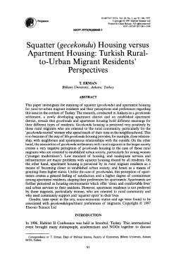 Squatter (gecekondu) Housing versus Apartment Housing: Turkish