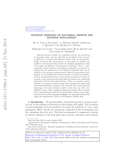 Bayesian modeling of bacterial growth for