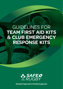 First Aid Kits Guidelines