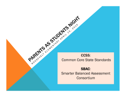 CCSS: Common Core State Standards SBAC: Smarter Balanced
