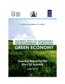National Report - Nigeria - Sustainable Development Knowledge