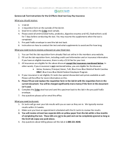 Genova Lab Test Instructions for the GI Effects Stool