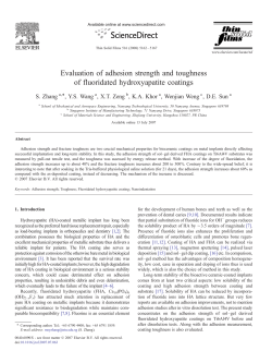 Evaluation of adhesion strength and toughness of