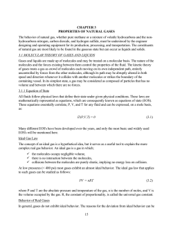 15 CHAPTER 3 PROPERTIES OF NATURAL GASES The behavior