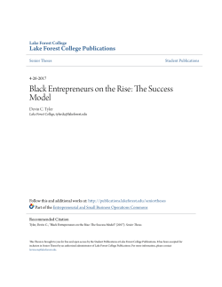 Black Entrepreneurs on the Rise: The Success Model