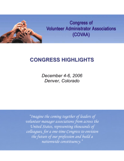congress of volunteer administrators