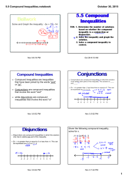 5.5 Compound Inequalities.notebook