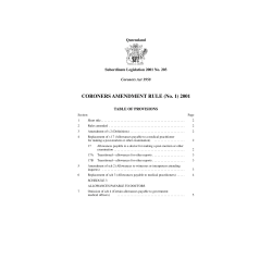 Coroners Amendment Rule (No. 1) 2001